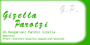 gizella parotzi business card